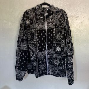 Denim blue zip up hoodie size XL Ricky Singh